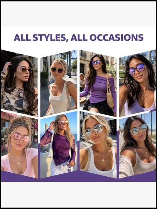 Square Mirrored Polarized Sunglasses with UV Protection Reduce Glare main image 7